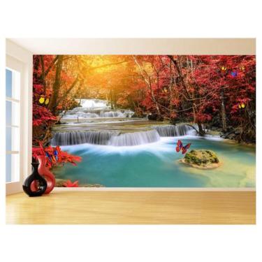 Imagem de Papel De Parede 3D Paisagem Cachoeira Florestas 3,5M Nch231 - Você Dec