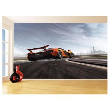 Imagem de Papel De Parede 3D Carro Mc Laren Pista Super 3,5M Car294 - Você Decor