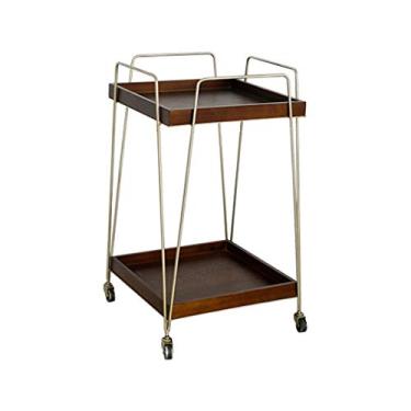Imagem de Carrinho de rodinhas resistente 2 níveis carrinho de servir prateleiras multiuso carrinhos de catering carrinho de salão de beleza armário de bebidas prateleiras utilitárias