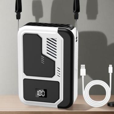 Imagem de Ventilador de clipe de cinto, ventilador de cintura pessoal com clipe | Aparelho de resfriamento recarregável com 3 velocidades de vento para clima quente, academia, pesca, praia, caminhadas, viagens