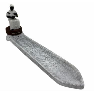 Imagem de Incensário Régua Orixá Preta Velha Em Resina 24 Cm - Bialluz Presentes