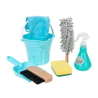Imagem de JWQFBC Kit de Limpeza para Brincar, Dramatização, a Partir de 3 Anos, Educativo, Lembrancinha de Festa, Utensílios de Limpeza, Borrifador, Balde