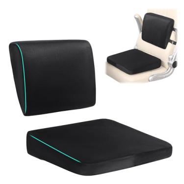 Imagem de ROYALAY Almofada de cunha para cadeira com encosto, almofada de suporte para as costas de espuma viscoelástica espuma de alta densidade para alívio de pressão, almofadas de reforço adulto para carro