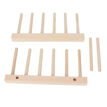 Imagem de Suporte de exibição de unhas de madeira elegante e moderno suporte de exibição para fotos de arte de unhas Obras de arte Exposições Material de madeira 5 moldura de grade sem placa