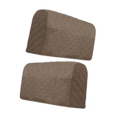 Imagem de Fenteer 2x para Apoio de Braço de Sofá, Protetor de Móveis, para Apoio de Braço com Bolsos, Organizador para Sala de Jantar e Escritório, Cinza