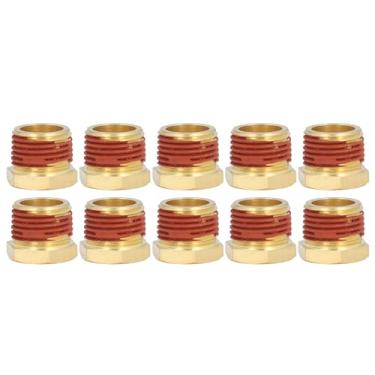 Imagem de FTVOGUE 10 Peças 1/2 a 3/8 Rosca de Latão Encaixe de Tubulação Npt Adaptador de Bucha Sextavada Com Camada à Prova de Vazamento 1200psi de Alta Pressão para água óleo Gás