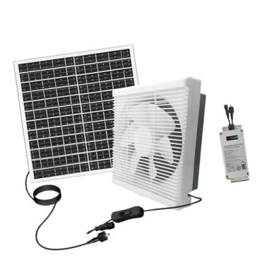 Imagem de Ioensy Ventilador de exaustão solar, ventilação multifuncional, caixa de veneziana, soprador, extrator de ar para casa de animais de estimação, 8inch