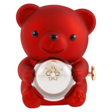 Imagem de KHZSPP Ursinho fofo com flor de rosa preservada e colar, urso rosa eterno para o dia dos namorados, aniversários, casamentos, chás de panela e dia das mães (estilo 1)