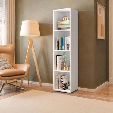 Imagem de Estante para Livros Modular 4 Nichos 141cmx30cm Marselha - DRD Móveis