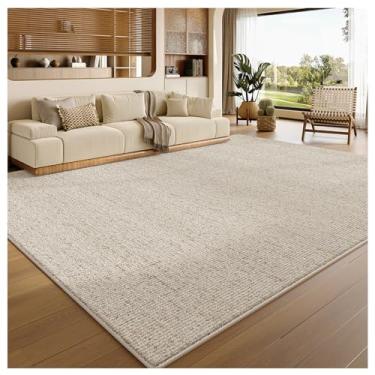 Imagem de SPXMQSS Tapetes laváveis para sala de estar, sala de estar macia, antiderrapante, tapete resistente à la suciedad y fácil de mantener tapete para quarto, sala de jantar, escritório em casa, marrom, F