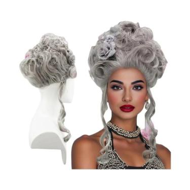 Imagem de Peruca Sintética Rosa Fluffy De Alta Qualidade Para Cosplay De Rainha 