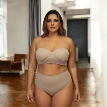 Imagem de SUTIÃ BUSTIÊ TOMARA Q.CAIA PLUS SIZE REFORÇADO LATERAL DUPLA Tamanho:5
