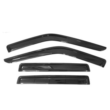 Imagem de Viseira de janela compatível com Jeep Grand Cherokee 1993-1998, estilo fino, acrílico fumê, matizado e semitransparente, protetor de sol, chuva, defletor de ar da IKON MOTORSPORTS, 1994 1995 1996 1997