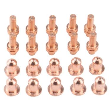 Imagem de Chamixx Conjunto de pontas de bocal de eletrodo 10X 196925 196926 compatível com consumíveis de tocha de corte a plasma Miller ICE-12C