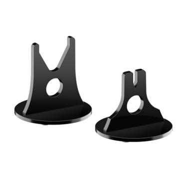 Imagem de WeiLaiKeQi Suporte para facas em acrílico, prático, para mesa, expositor, fácil de montar, Preto