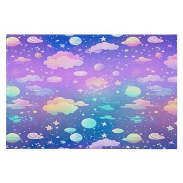 Imagem de Wassud Tapete de porta do universo de desenho animado 61 x 89 cm, tapete de área lavável antiderrapante com suporte de borracha, tapete macio e macio para sala de estar, quarto, entrada, entrada