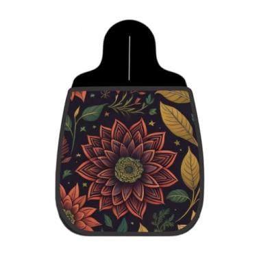 Imagem de Lixeira De Carro Organizador Flores Roxas Rosas Campo Azul