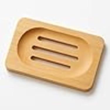 Imagem de Saboneteira de Bambu com Drenagem, Retangular, Natural, Porta Sabonete