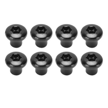 Imagem de Fydun 8 Peças de Parafusos de Substituição de Porcas de Dobradiça de Porta, Acabamento Anodizado Preto de Aço Resistente para JK JKU Unlimited 2007-2018, Com Precisão CNC Usinada para