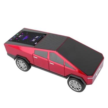 Imagem de SUNGOOYUE Alto-falante, Alto-falante Sem Fio para Caminhão Portátil Com Tela de Exibição Rádio FM LED Luz de Festa Microfone Embutido Som HD para Festa Em Casa Ao Ar Livre (Vermelha)