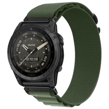 Imagem de Pulseira de relógio de nylon Quickfit de 26 mm para Garmin Fenix 8 51 mm/Fenix 7X/6X/5X Plus/6X Pro/7XPro, pulseiras de smartwatch macio com gancho G para Garmin Enduro 2 3/Quatix 7/Descent MK2i/3i