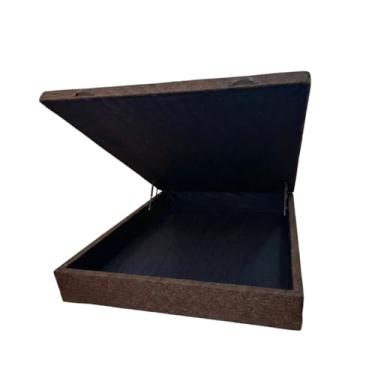 Imagem de Cama Box Baú Casal Blindado com Pistão a Gás - Linhão (Linhão - Turim Marrom)