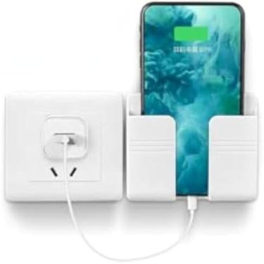 Imagem de Organizador adesivo multifuncional de parede, porta telefones e outros acessorios, utilitario, versatil, 20cm, resistente