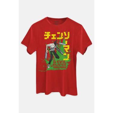 Imagem de Camiseta Chainsaw Man Devil Hunter - Piticas, M, Vermelho, Unissex