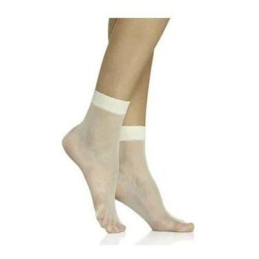 Imagem de Meia lupo soquete fio 20 feminina, UN, Branco
