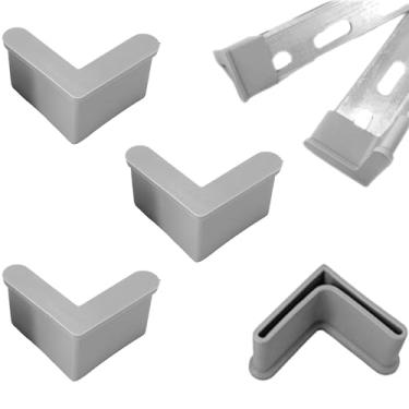 Imagem de Gyinere 4 peças de protetores de canto de moldura de cama, protetores de moldura de cama, pés de cobertura em forma de L, protetor de canto protetores de perna de móveis antiderrapantes para