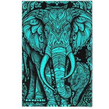Imagem de Quebra-cabeça chique de elefante azul para adultos 500 peças, presentes engraçados de tecnologia de jogos divertidos quebra-cabeças arte de pintura de animais adultos, 500 peças, 52 cm x 37,8 cm