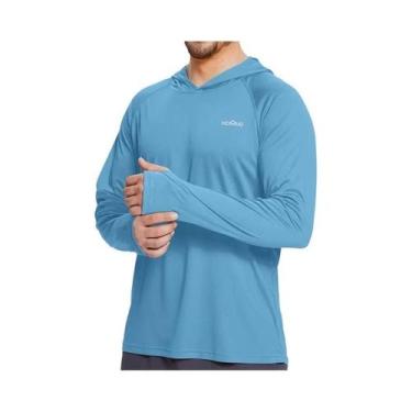 Imagem de Camiseta Com Capuz Masculina Leve De Secagem Rápida Com Proteção Solar