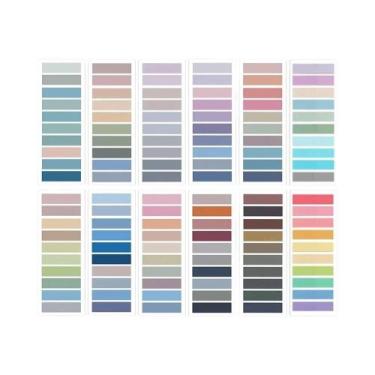 Imagem de Blocos De Notas Adesivos Transparentes Coloridos 2400S Para Escritório