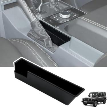 Imagem de Hudiriy Caixa de armazenamento do lado direito do console do câmbio automático compatível com Ineos Grenadier 2020-2025 ABS Car Handbrake Console Side Storage Box Acessórios interiores
