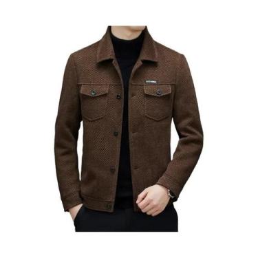 Imagem de Jaqueta Casual Masculina Com Lapela Grossa De Alta Qualidade Para Prim
