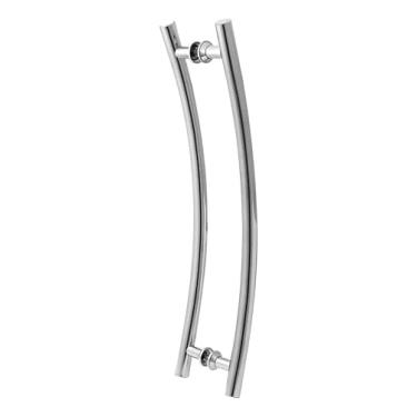 Imagem de maçaneta lateral tubular em forma de arco (Prateado)