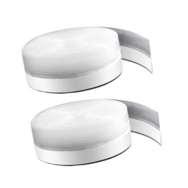 Imagem de MotiveTech 2 peças de vedação para portas, 10 metros (32,81 pés), fácil de instalar, batente de porta transparente autoadesivo para portas e janelas.