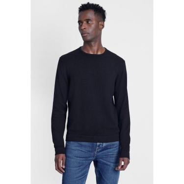 Imagem de Tricot Aramis Manga Longa Gola Careca Preto-Masculino