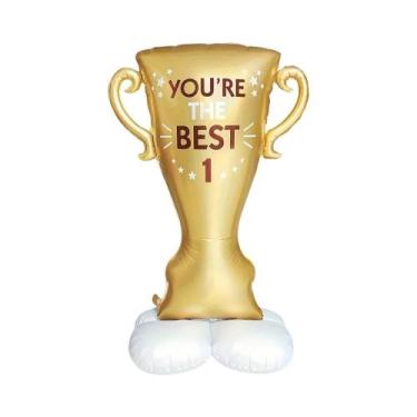 Imagem de Balão De Alumínio Em Forma De Troféu De Primeiro Lugar Para Decorações