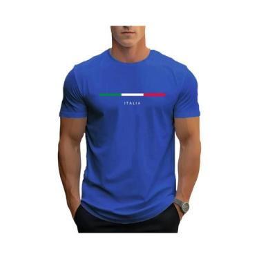 Imagem de Camiseta Masculina plus Size De Verão Em Algodão Casual Com Estampa De