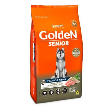 Imagem de Ração Premier Golden Fórmula Cães Sênior +7 Anos Frango e Arroz 15kg
