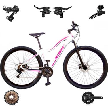 Imagem de Bicicleta Ksw Mwza Aro 29 Feminina 21 Marchas Index Mtb SHIMANO Suspensão 80mm-Feminino