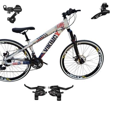 Imagem de Bicicleta 26 VikingX T25 21v Cambios Trocadores Shimano Pneu Faixa Branca 1.50-Unissex