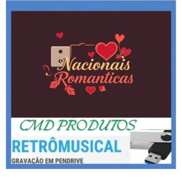 Imagem de Pen drive 8gb com Músicas = Nacionais Românticas de Todos os Tempos (mp3) Playlist Numerada