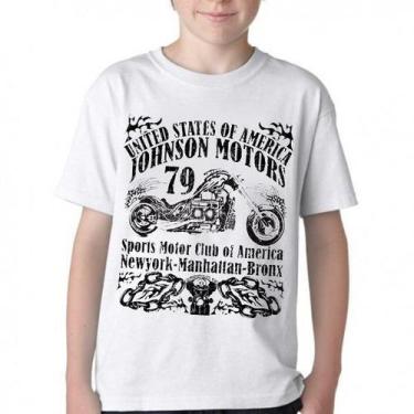 Imagem de Camiseta Infantil ou adulto Moto Johnson Motors  Blusa Criança todos t