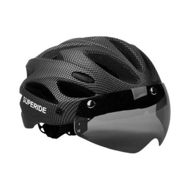 Imagem de Capacete De Ciclismo Unissex Ultraleve Com Óculos E Viseira Solar Para