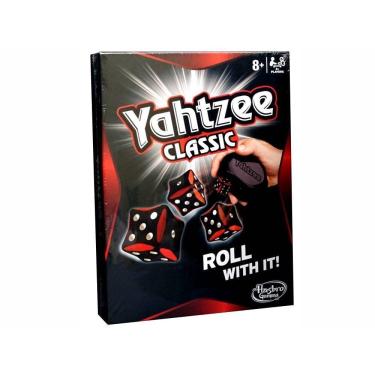 Imagem de Jogo de tabuleiro Hasbro Gaming Yahtzee com 5 cartas de dados e pontuação