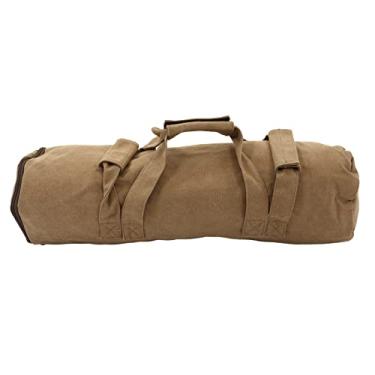 Imagem de Saco de Areia de Treino, Sacos de Areia Cheios 59x18cm Sacos de Areia de Lona Portátil de Peso Ajustável para Malhar Com Alças para Levantamento de Peso Cáqui