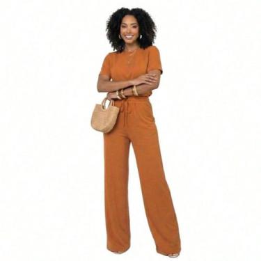 Imagem de Conjunto Moletinho Calça Larga Pantalona Premium Viagem Eventos Confor