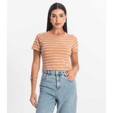 Imagem de Blusa Feminina em Cotton Leve Rovitex Marrom, GG, Marrom